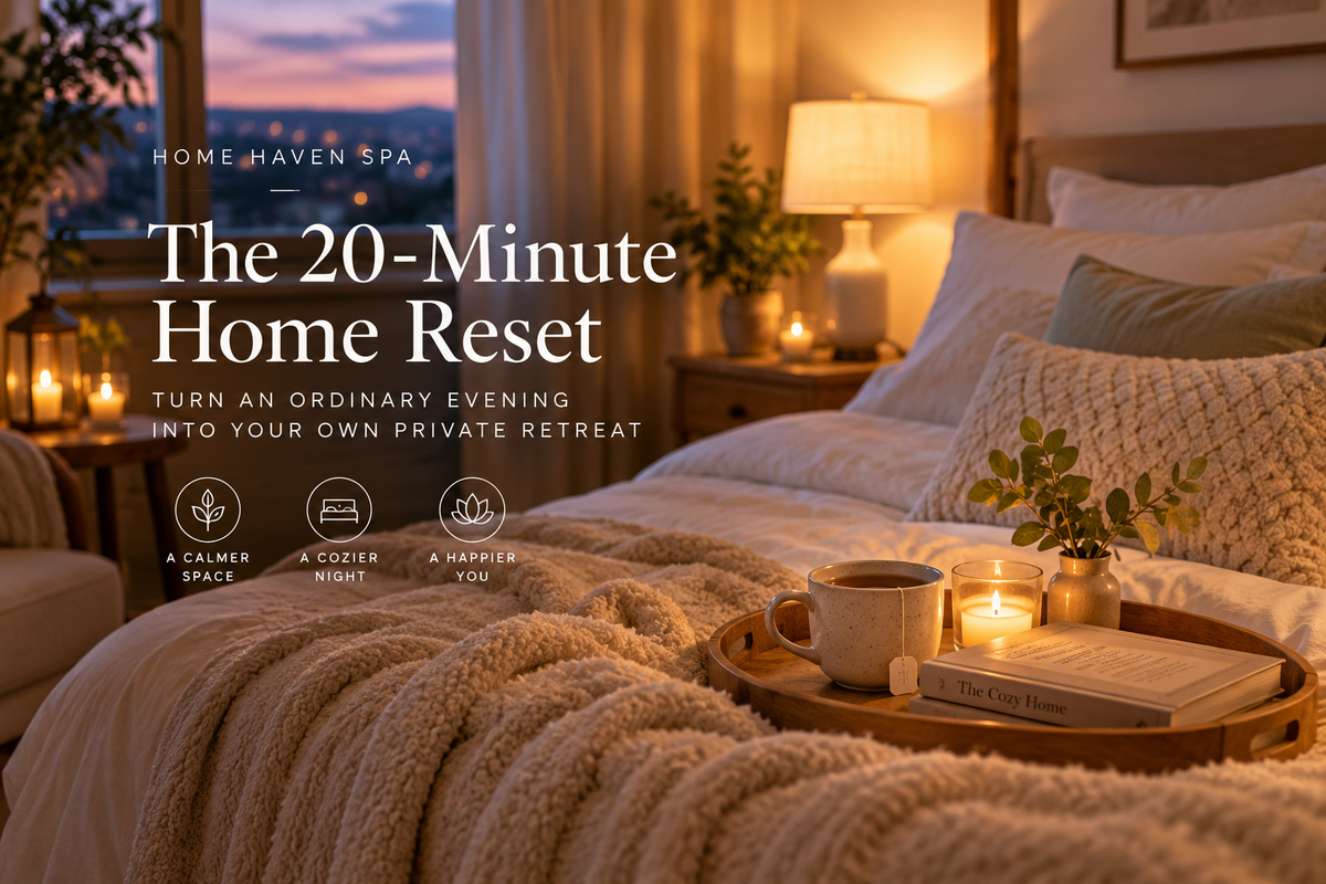 The 20-Minute Home Reset: Turn an Ordinary Evening Into Your Own Private Retreat