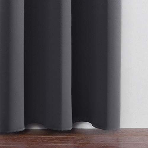 Grey Thermal Blackout Curtains/38 x 84 Inch/Set of 2 Panels Room Darkening - Image 9
