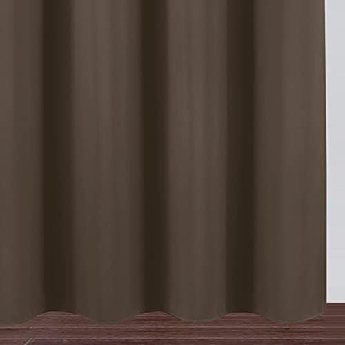 Chocolate Brown Thermal Blackout Curtains/52 x 54 Inch/Set of 2 Panels Room - Image 8