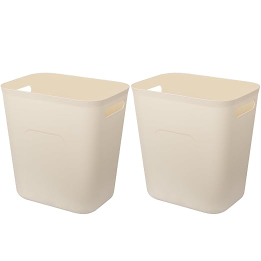 Plastic Small Bathroom Trash Can Wastebasket, 3.5 Gallon, 2 Pack | Compact by UUJOLY