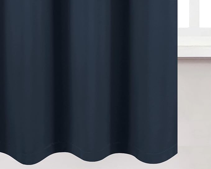 100% Blackout Curtains 52 x 72 Inch/Navy Curtains 2 Panels - Image 9