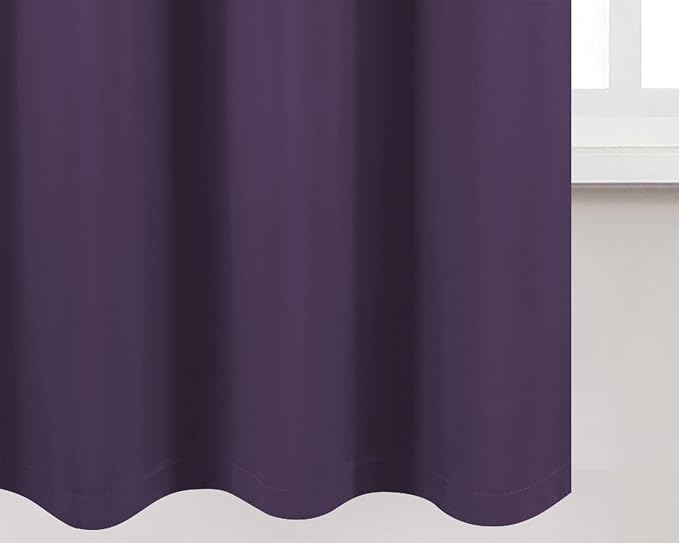 100% Blackout Curtains 52 x 72 Inch/Purple Curtains 2 Panels - Image 9