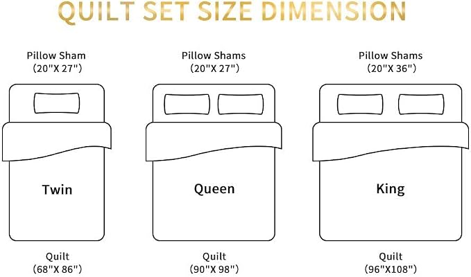 3-Piece Bedspread Quilt Set Oversized Quilted Bedding Reversible Cotton - Image 6