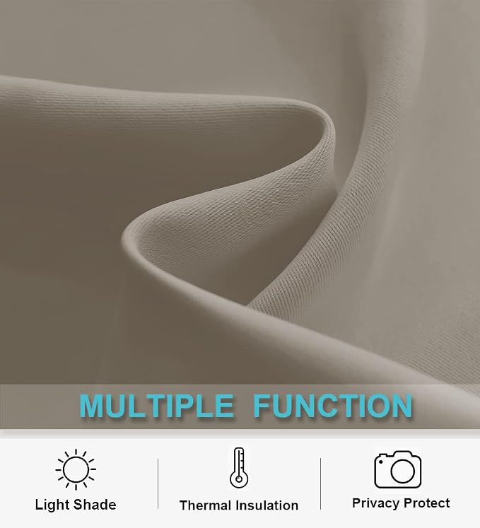 RYB HOME Blackout Curtains for Bedroom Closet Living Room Nursery Dining | - Image 7