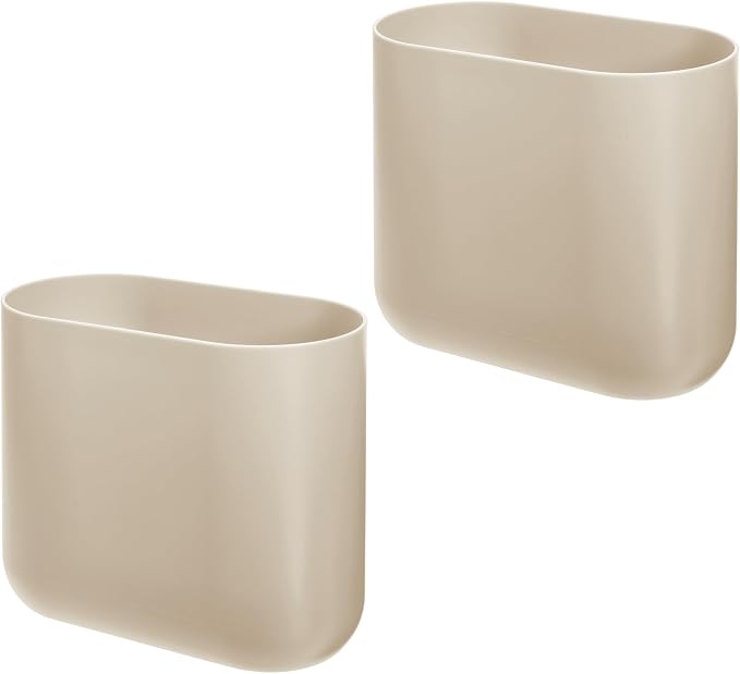 iDesign Small Slim Plastic Bathroom Trash Can by iDesign