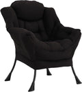 Welnow Black Single Lazy Chair for Adults，Modern Reading Accent Chair | A Side by LifeGetsBetterWithWelnow
