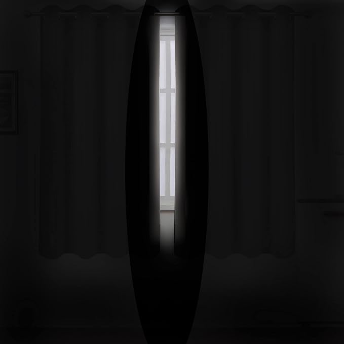 Light Beige Blackout Curtains 66 x 63 Inch Length/Set of 2 Curtain - Image 3