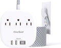 10 Ft Long Extension Cord, 22.5W/4.5A Cruise Ship Flat Plug Power Strip | 3 by OneBeat