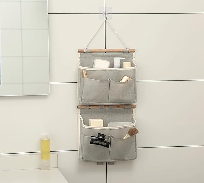 2 Pcs Hanging Organizer with Pockets Waterproof Over The Door Closet Pouch - Image 5