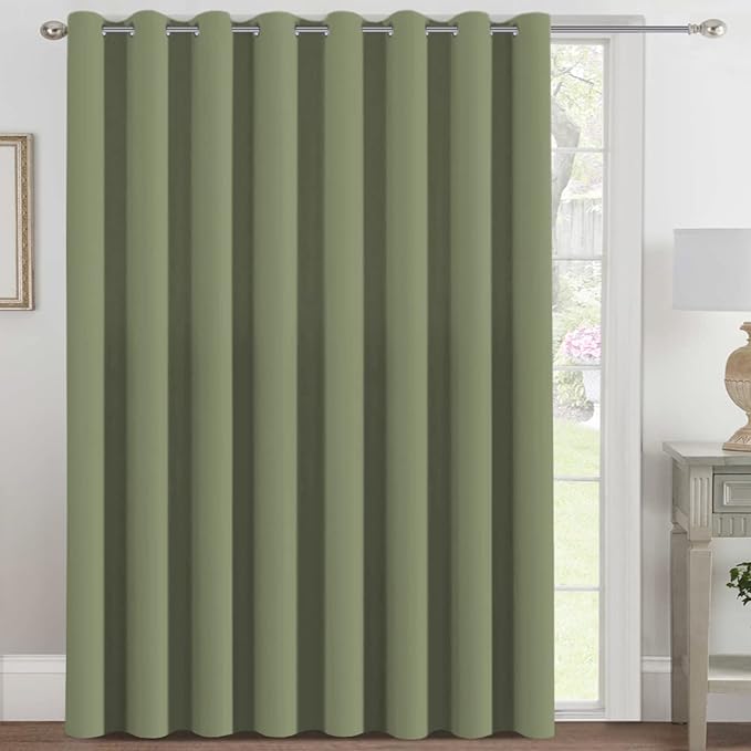 H.VERSAILTEX Blackout Patio Curtains 100 x 108 Inches Solid Thermal Insulated by HVERSAILTEX