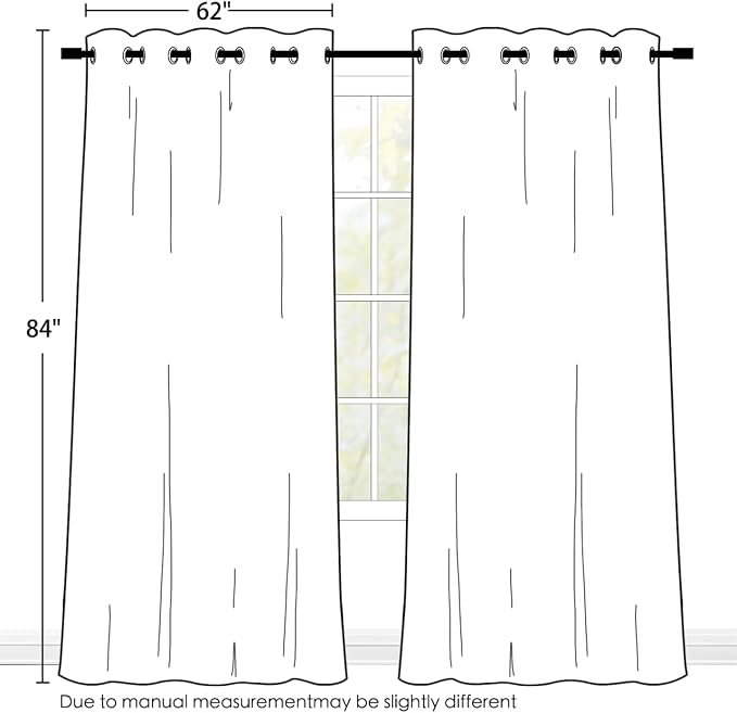 SimpleHome Ombre Navy Blue to Grey White Curtains - Image 3