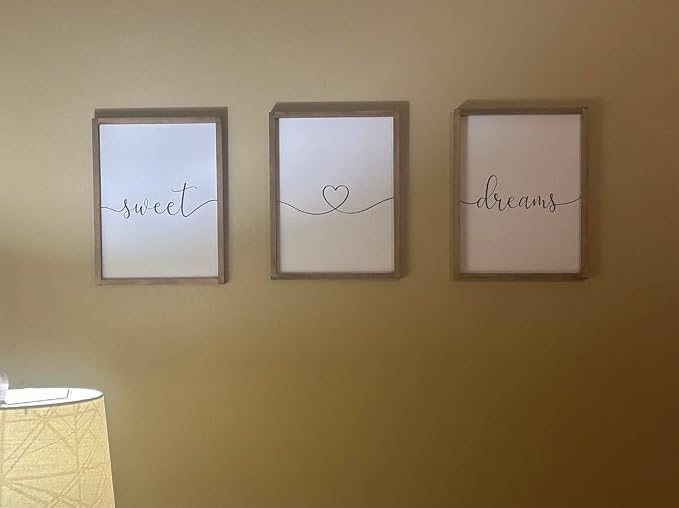 Set of 3 Framed Farmhouse Sweet Dreams Sign 11x14” Above Bed Wall Decor - Image 8