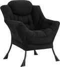 Lazy Chair with Ottoman, Comfy Accent Reading Chair, Removable Cover, with by LITA