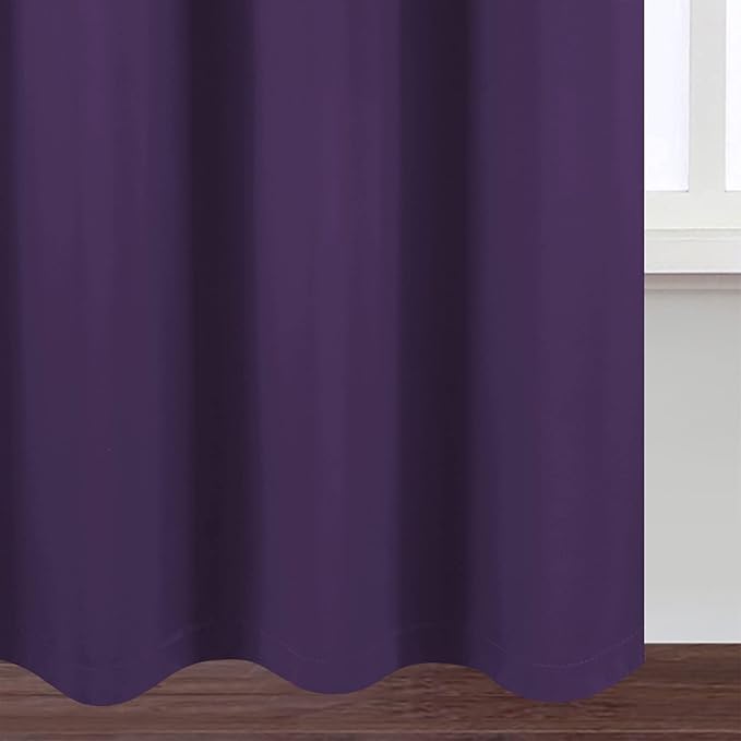 100% Blackout Curtains 52 x 95 Inch/Purple Curtains 2 Panels - Image 8