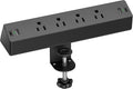 Desk Clamp Power Strip, 4 AC Outlets 4 USB Ports, Fit 1.7'' Tabletop Edge | PD by TenTrend