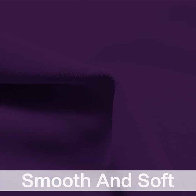 Yakamok Blackout Curtains 38x72 inch Purple Thermal Drapes-Bedroom | 2 panels - Image 4