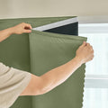 AJAZZ 100% Blackout Stick Curtain Portable Black Out Curtains Adhesive Curtains by AJAZZ