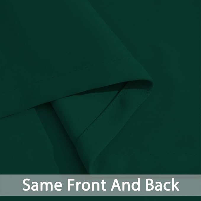 Yakamok Blackout Curtains 38x54 inch Dark Green Thermal Drapes-Bedroom | 2 - Image 7