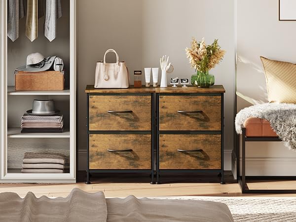 WLIVE Night Stand Set of 2, Small Dresser - Image 5
