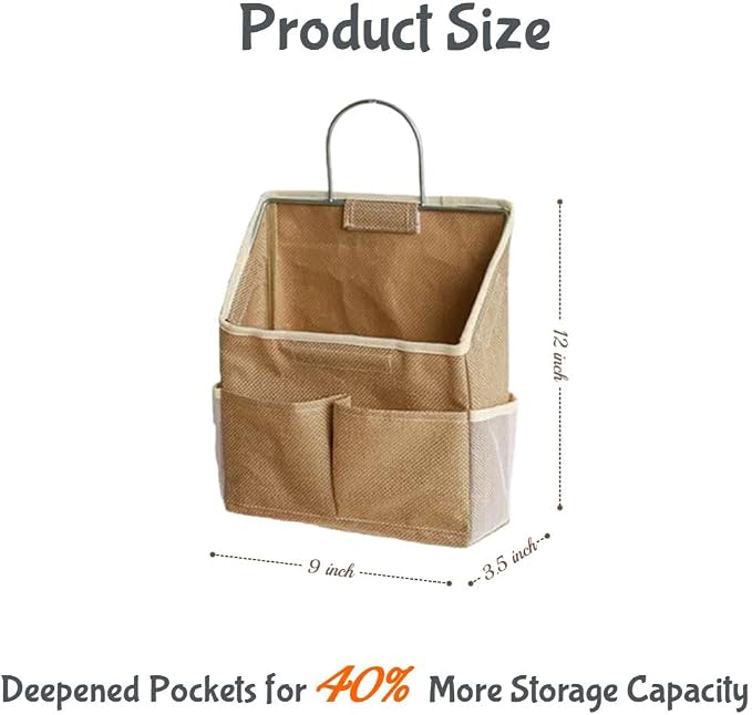 Dorm Storage Bedside Caddy Dorm Room Essentials Linen Hanging Storage Organizer - Image 2
