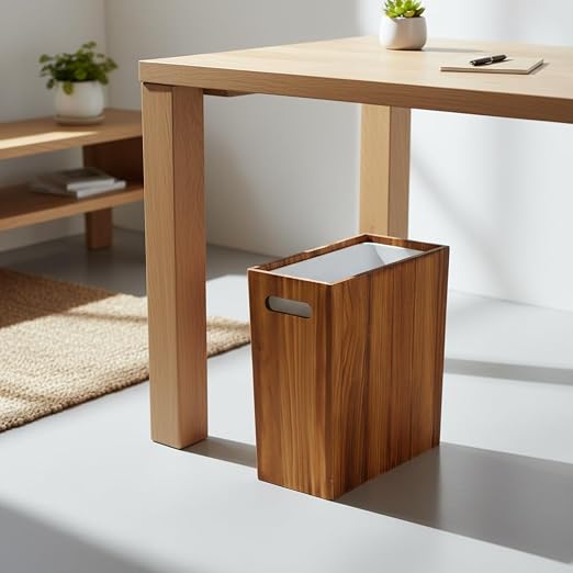 Coeusy 3 Gallon Wooden Trash Can - Image 5