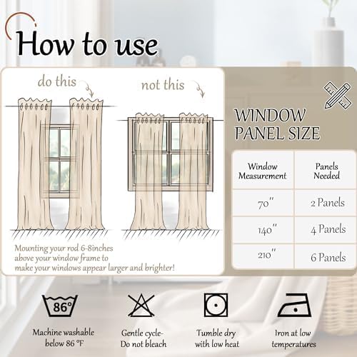 Linen Blackout Curtains 54 Inches Long 2 Panels Each 52 Wide Red | Thermal - Image 9