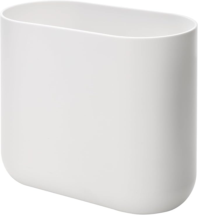 iDesign Small Slim Plastic Bathroom Trash Can - Image 8