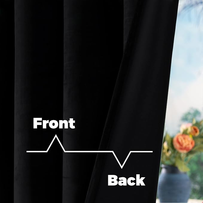BGment 80 Inch Blackout Curtains, Super Soft, Thermal Insulated, Privacy Drapes - Image 4