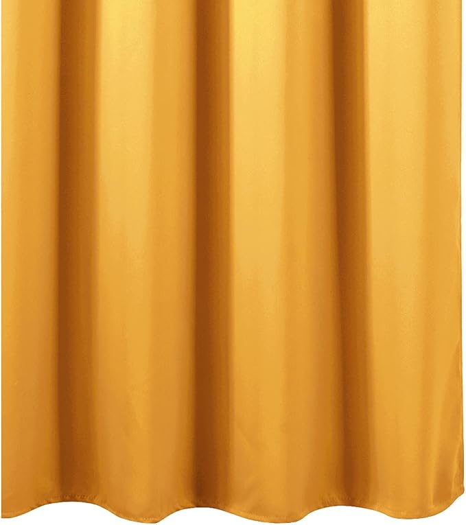 Yellow Thermal Blackout Curtains/52 x 63 Inch/Set of 2 Panels Room Darkening - Image 9