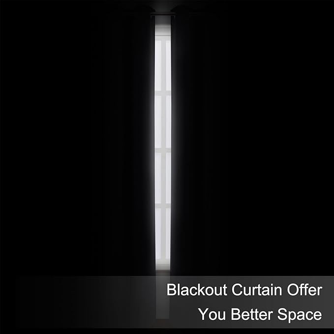 Dark Grey Blackout Curtains 52 x 63 Inch Length/Set of 2 Curtain Panels/Thermal - Image 3