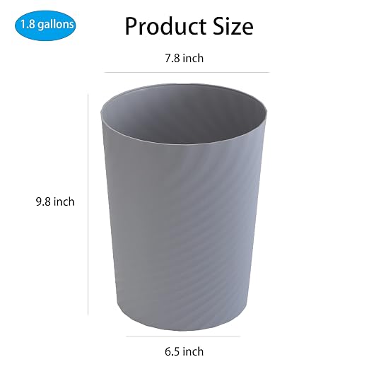 Plastic Small Bathroom Trash Can Wastebasket Garbage Can, 3 Pack | Sturdy-Easy - Image 4
