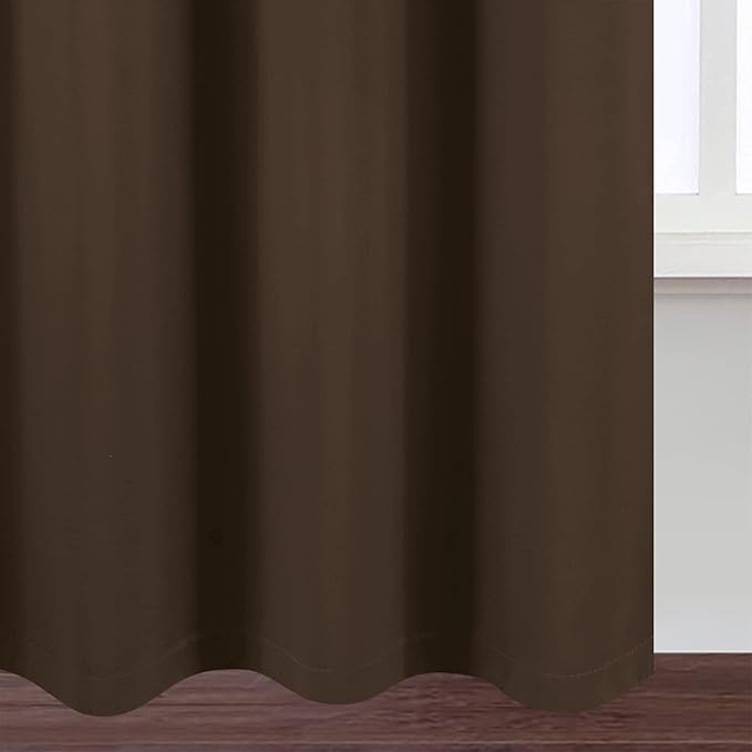 100% Blackout Curtains 52 x 95 Inch/Chocolate Curtains 2 Panels - Image 8