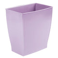 iDesign Small Plastic Bathroom Trash Can, Slim Rectangle Purple | by iDesign