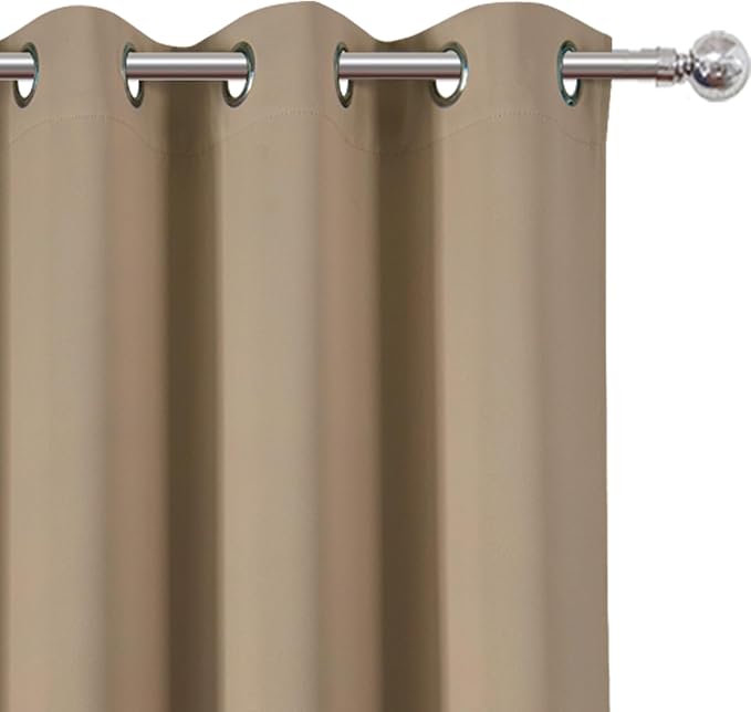 Natural Thermal Blackout Curtains/38 x 84 Inch/Set of 2 Panels Room Darkening - Image 5
