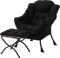 Welnow Lazy Chair with Ottoman, Reading Chair with Footrest, Foldable Footrest by LifeGetsBetterWithWelnow