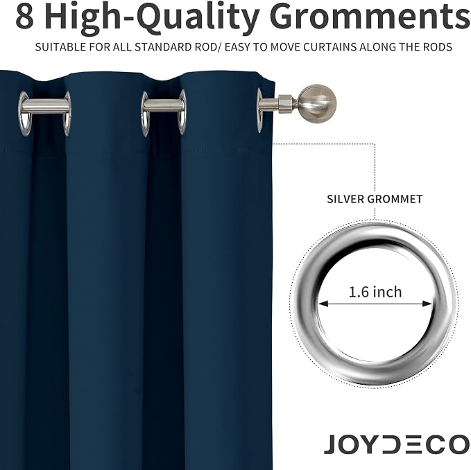 Joydeco Blackout Curtains 120 Inch Length 2 Panels Set, Thermal Insulated Long - Image 4