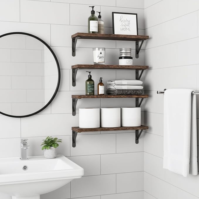 Fixwal Wall Floating Shelves for Home Decor | Wood Shelves, Natural Grain - Image 6