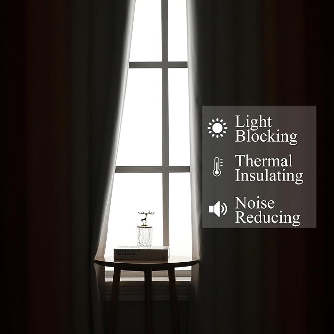Burnt Orange and Greyish White Ombre Blackout Curtains 52Wx72L Inch Long | - Image 3