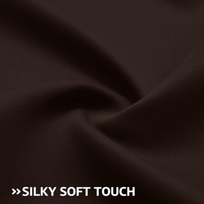 COSVIYA Grommet Room Darkening Brown Curtains 84 inch Long - Image 6