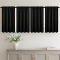 MIULEE Set of 4 Black 45 Inch Short Blackout Kitchen Window Curtains | Bedroom by MIULEE