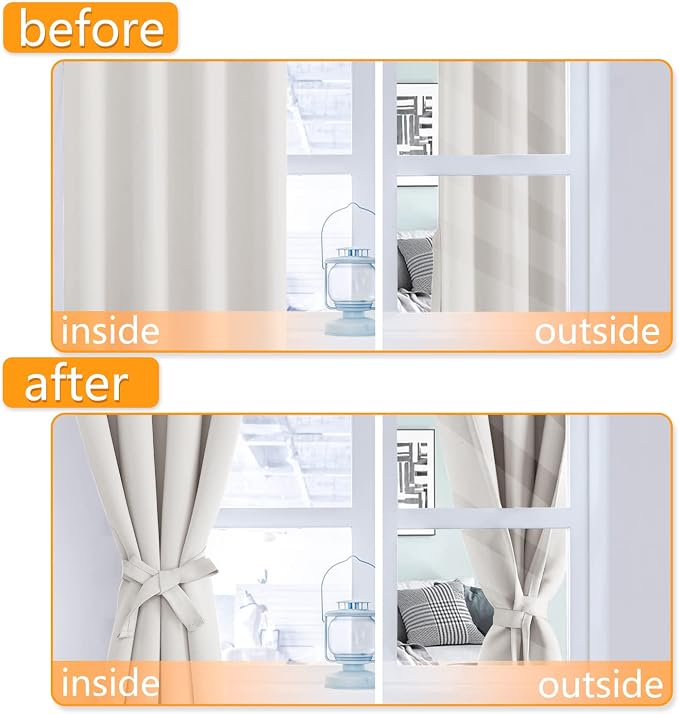Blackout Curtains for Bedroom, 42 x 72 Inches Long, 2 Panels | Thermal - Image 4