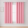 Pink Blackout Curtains 66 x 63 Inch Length/Set of 2 Curtain Panels/Thermal by Lemomo