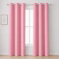 Blackout Curtains 42 x 95 inch/Pink Curtains Set of 2 Panels/Thermal Insulated by Lemomo