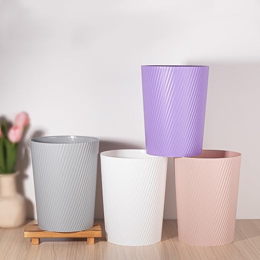 Small Bathroom Trash Can Wastebasket Garbage Can, 1.8 Gallon, Taro Purple | - Image 7