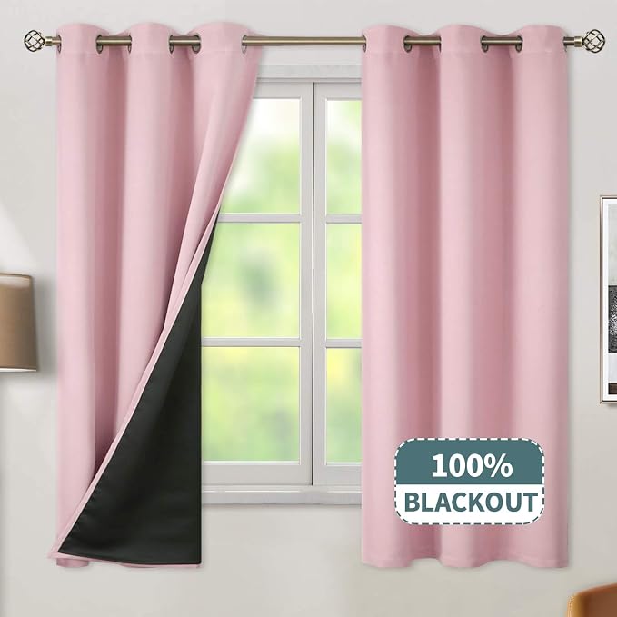 BGment Baby Pink Blackout Curtains - Image 8
