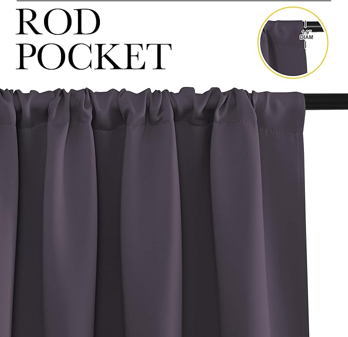 NICETOWN Blackout Curtains for Living Curtains, 2 Panels, 29 by 30, Room - Image 2
