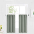 RYB HOME Cafe Blackout Curtains 30 inch Length, Short Window Curtain Tiers | by RYBHOME