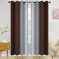 COSVIYA Curtains & Drapes Grommet Ombre Brown Curtains W52 x L96 Inch | by COSVIYA
