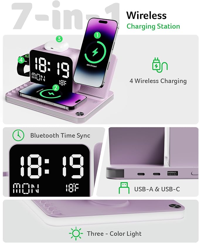 Acer 7-in-1 Wireless Charging Station - 30W Fast Wireless Charger - Image 2