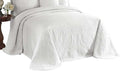 King Charles Modern Farmhouse Floral Matelasse Bedspread, 100% Cotton by Historic+Charleston+Collection
